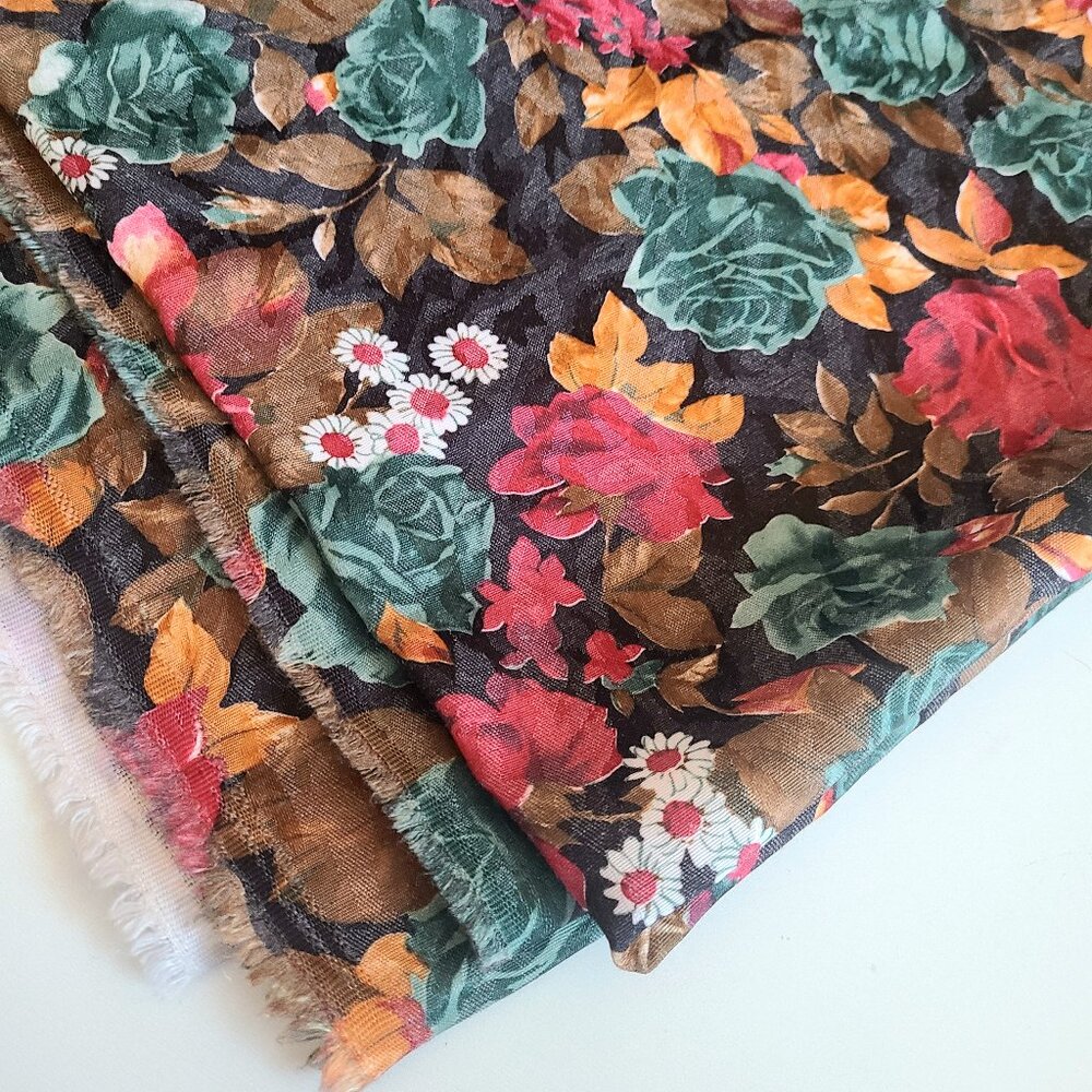 Floral sewing fabric.